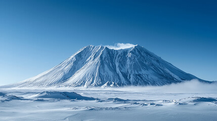mount fuji in winter
