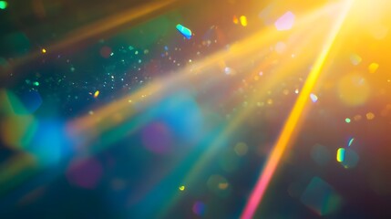 Electrifying cosmic eruption of radiant luminescence and prismatic brilliance with dazzling beams of light shimmering sparkles and a kaleidoscope of vibrant colors