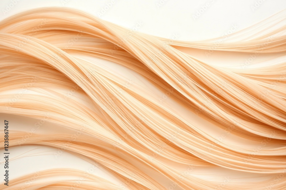 Poster minimalistic abstract wave pattern reminiscent of wind-blown grass soft curving lines in warm earthy