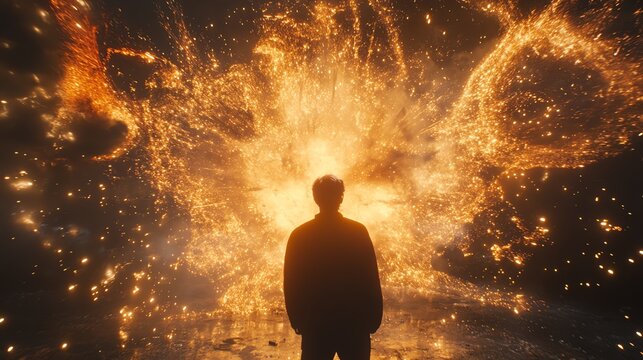 Fireworks exploding in unison across the sky evoke the grandeur and warmth of welcoming the new year
