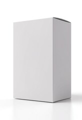 Naklejka premium Blank white package box illustration mockup template isolated on white