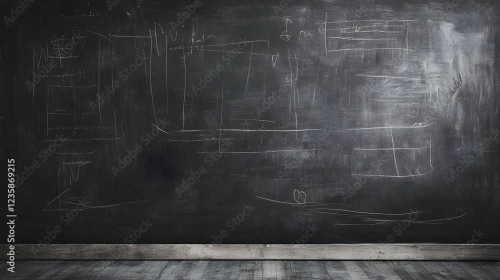 Poster empty chalkboard or blackboard in a dark classroom or university lecture hall background the space p