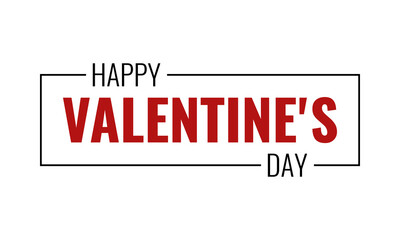 happy valentines day, text over white background