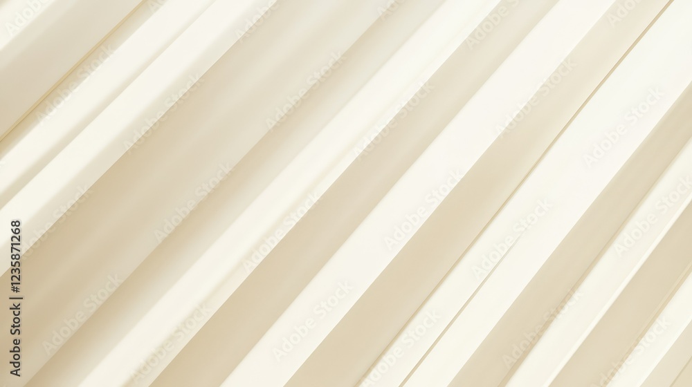 Poster abstract wavy lines in soft cream color with subtle shadow details creating a calming and modern aes