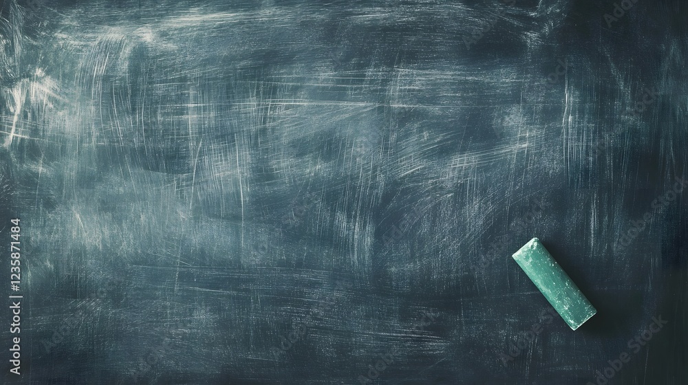 Aufkleber empty green chalkboard or blackboard background with scratched and worn vintage texture clean slate 