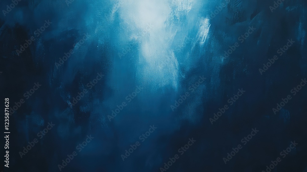 Poster deep blue abstract texture with vivid hues and dramatic lighting creating an ethereal atmosphere per