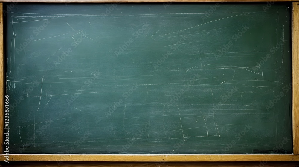 Aufkleber empty green or black chalkboard or blackboard in a classroom or school environment providing a blank