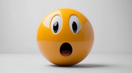 Fototapeta premium 3D render of a surprised emoji