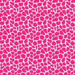 Seamless pink giraffe print pattern background.