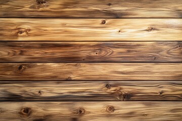 Naklejka premium Horizontal rustic brown wood planks background texture.