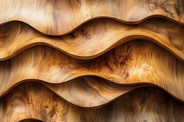 Abstract Wooden Wave Patterns for Modern Interior Design