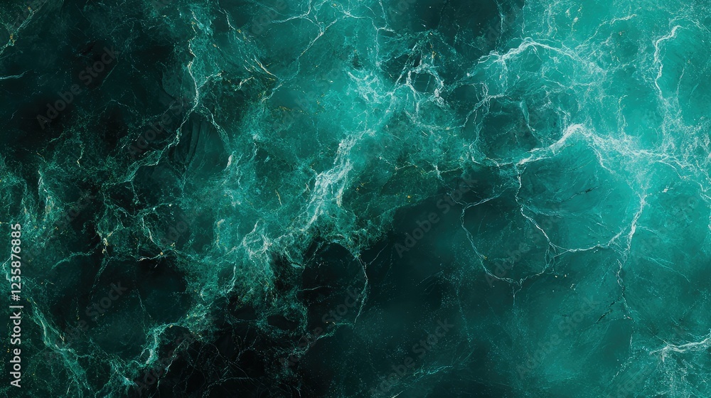 Poster abstract turquoise background with swirling patterns and textures creating a mesmerizing natural des