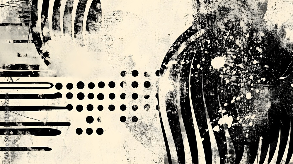 Aufkleber mesmerizing abstract digital art texture with geometric shapes and distorted patterns