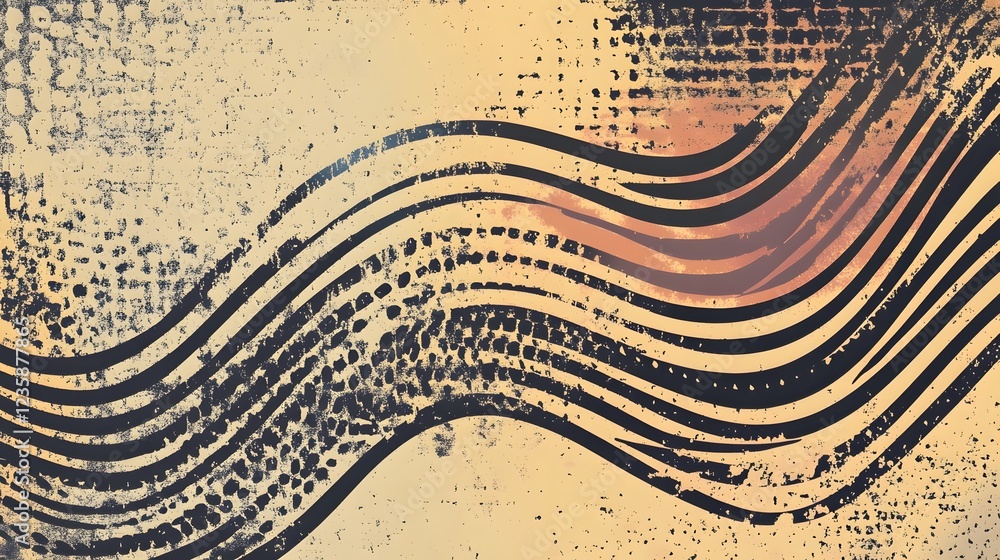 Leinwandbilder mesmerizing abstract wave patterns and fluid textures in vibrant colors for stylish futuristic visua