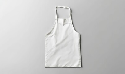 Pristine white apron, simple design, clean background.