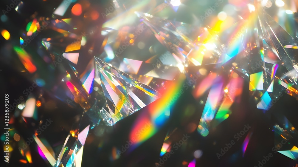 Fototapete Mesmerizing kaleidoscope of prismatic light refractions and vibrant chromatic patterns creating a captivating and abstract visual experience  The intricate interplay of light color
