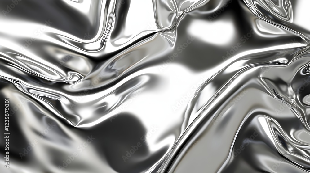 Poster mesmerizing metallic motions an abstract of fluid reflections and textured surfaces this captivating