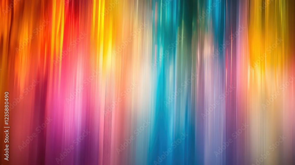 Aufkleber Vivid Abstract Background with Colorful Vertical Stripes Creating a Dreamy, Soft-Focused Blur Effect for Artistic and Modern Design Projects