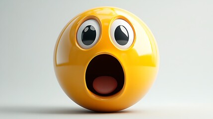 Fototapeta premium 3D Animated Surprised Emoji (1)