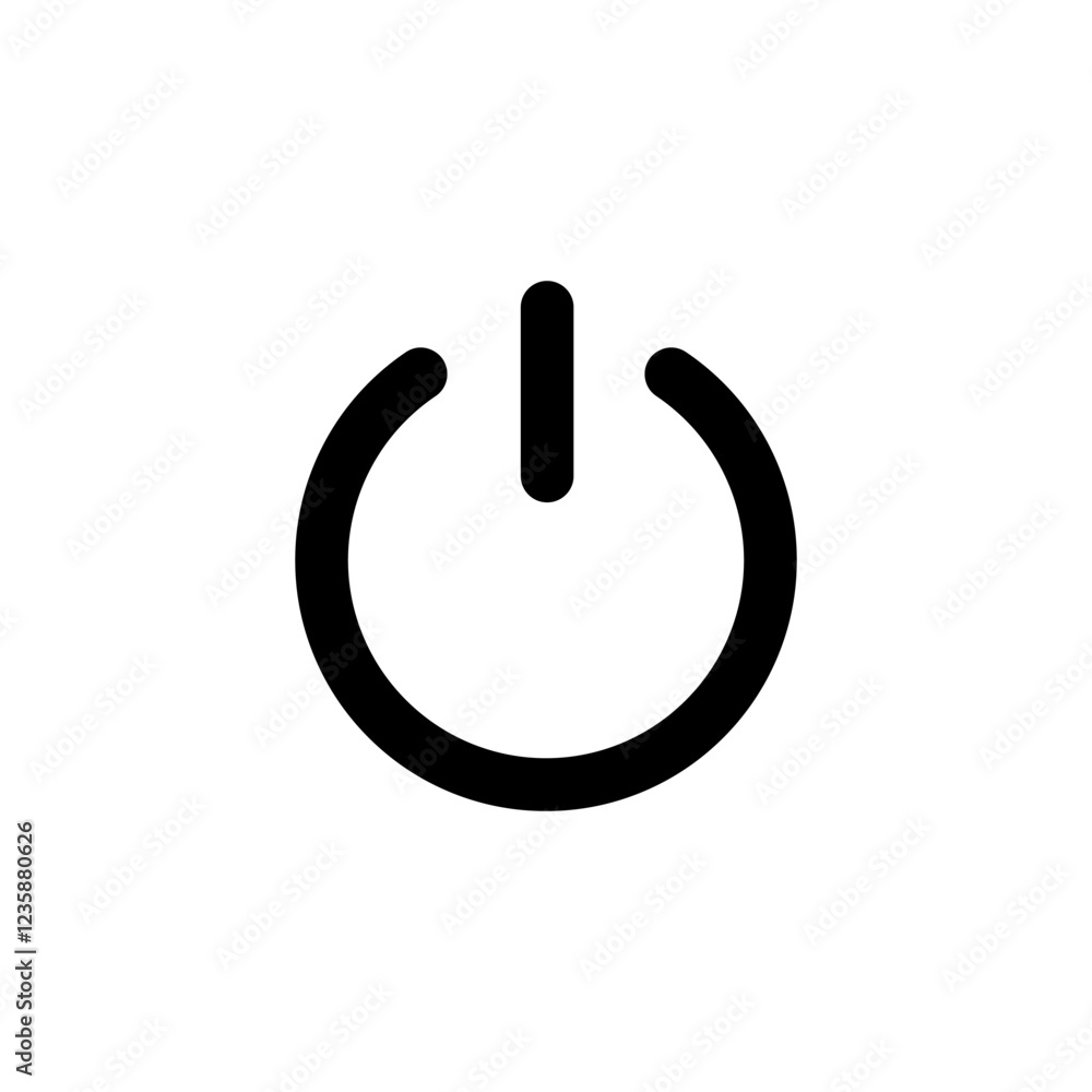 Fototapete power button icon . turn on and off switch vector sign.