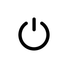 power button icon . turn on and off switch vector sign.