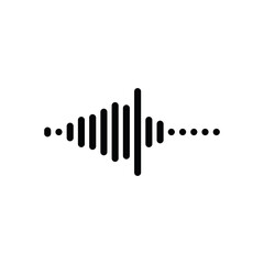 Sound waves icon isolated on white background