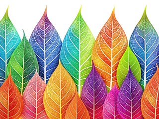 Fototapeta premium Contemporary Abstract Minimalist Leaf Line Art Pattern