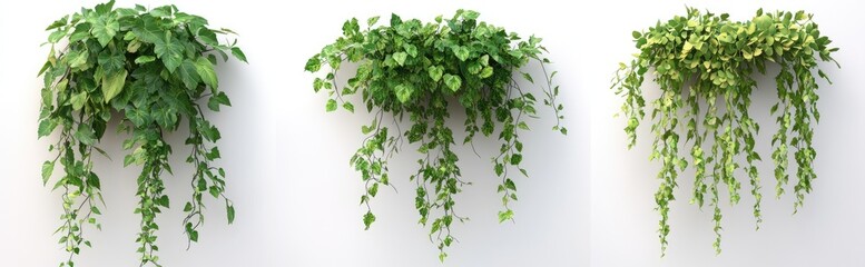 Obraz premium Green plants on white background