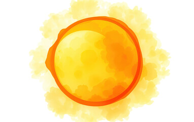 "Radiant Sol: A Watercolor Sunburst of Warmth"
