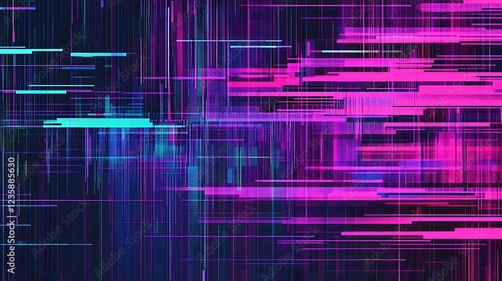 Aufkleber abstract digital lines in vibrant colors. possible use background for technology or design project