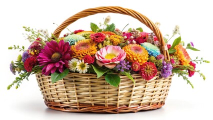 Intricate Speckled Flower Basket with Unique Texture and Pattern
