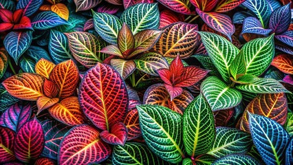 Fototapeta premium Intricate Plant Paintings in Vivid Colors