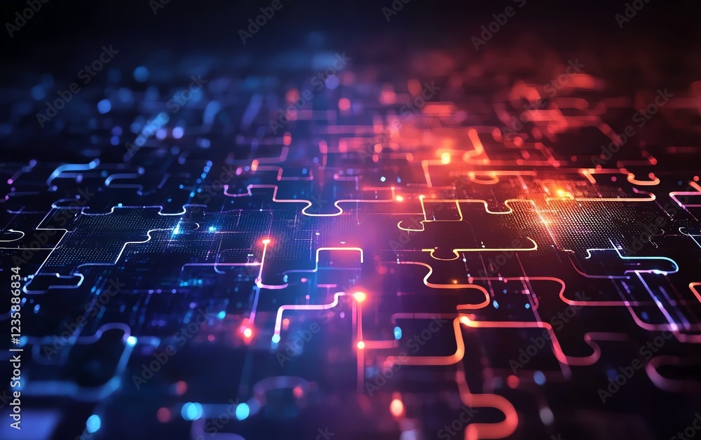 Aufkleber ai and technology integration visual concept