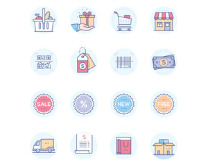 shopping modern vector icons