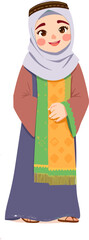 the girl in a middle eastern attire dress