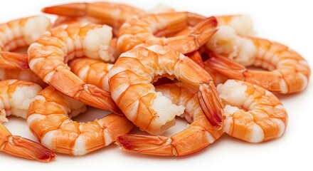Delicious Cooked Shrimp Close Up of Freshly Cooked Prawns Seafood Appetizer