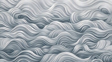 Fototapeta premium Elegant and Abstract Wavy Lines in Shades of Grey Creating a Sophisticated Textured Background Perfect for Modern Design and Creative Projects
