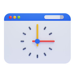 PNG 3D Load Time Icon Isolated on a White Background