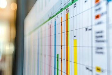 Gantt Employee Time Sheet Chart, 