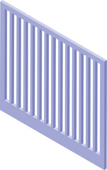 Obraz premium Isometric projection of a metal fence, ensuring safety, security, and privacy for residential properties