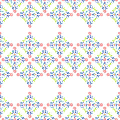 Blue and yellow damask seamless pattern illustration in traditional style. Portuguese tiles. Azulejo building. Spanish ceramic pottery. Turkish tiles. Can be used for blank templates and curtains.