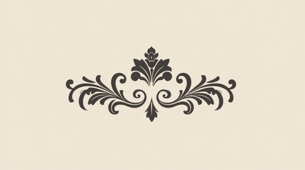 Elegant Damask Floral Ornament Decorative Design Element