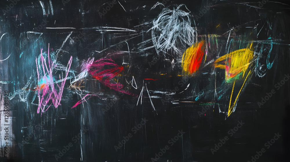 Aufkleber vibrant abstract expressionist composition of colorful dynamic shapes and patterns striking and ener