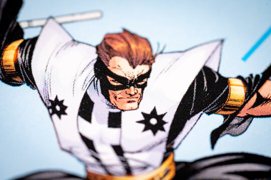 Kirk Depaul superhero from a comic book. Toronto, Canada - January 25, 2025.