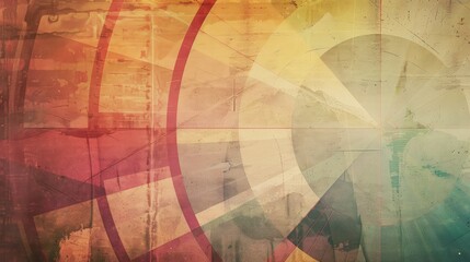 Abstract Geometric Art with Colorful Overlapping Shapes