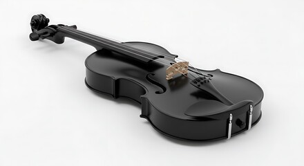 Sleek Black Violin Music Instrument 3d Render