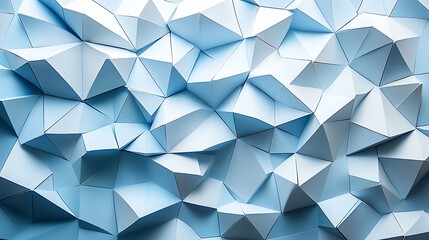 Fototapeta premium Abstract geometric pattern, light blue triangles, background, design element, wallpaper