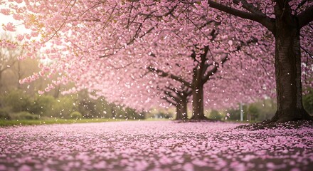Naklejka premium Stunning Pink Cherry Blossom Tree Scene Spring Nature Photography