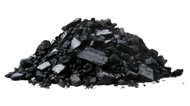 Black Coal Pile Textures for Industrial Energy and Mining Applications