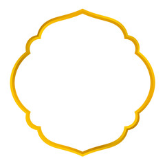 Aesthetic Islamic gold metallic frame